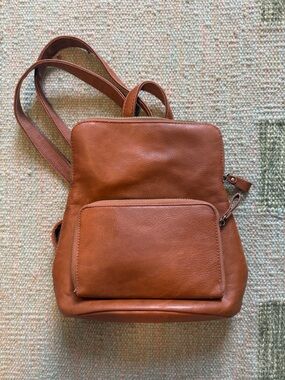 Small Backpack Bag in Cognac